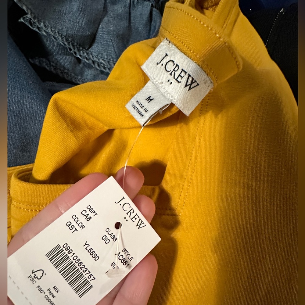 NWT J. Crew square neck shirt - medium - long sleeve - Picture 5 of 8